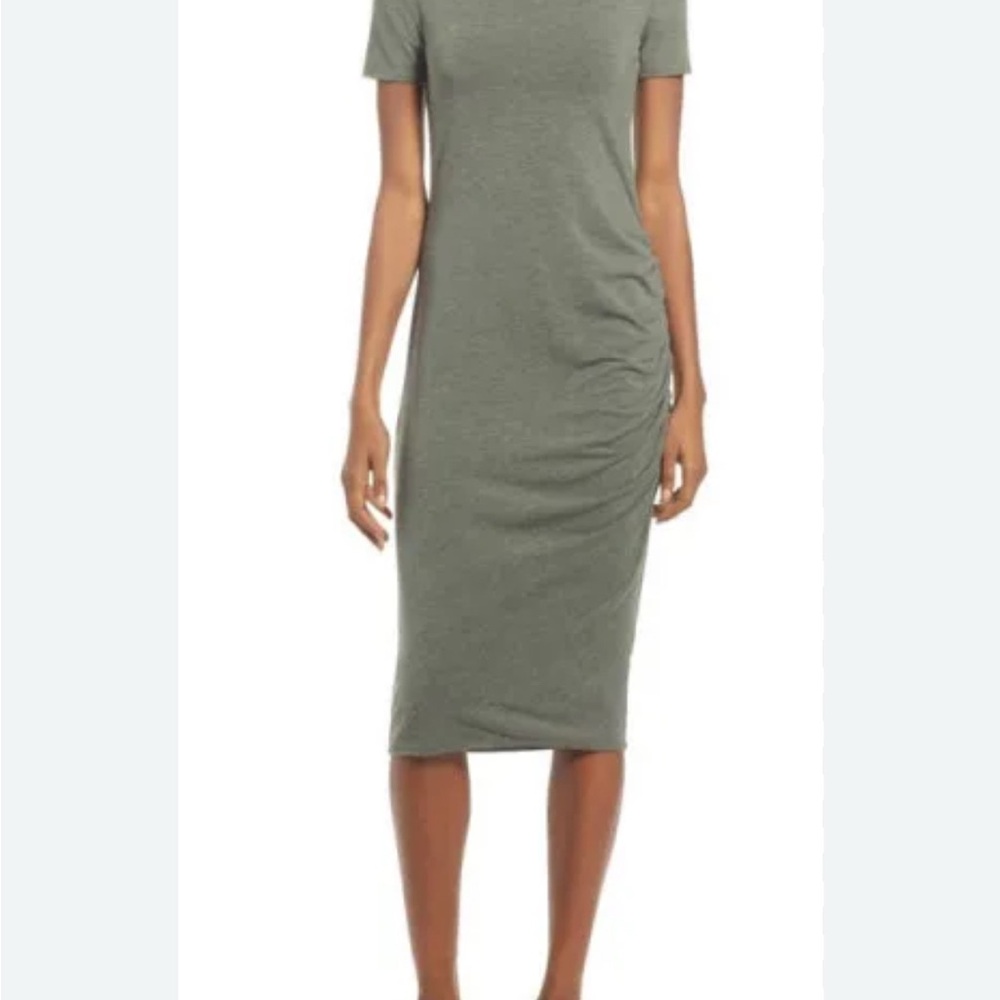 Treasure & Bond Olive Midi Dress